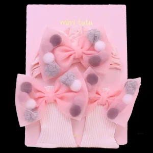 Pink Bow and Multicolored Accent Gift Set