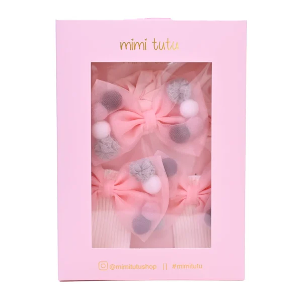 Pink Bow and Multicolored Accent Gift Set