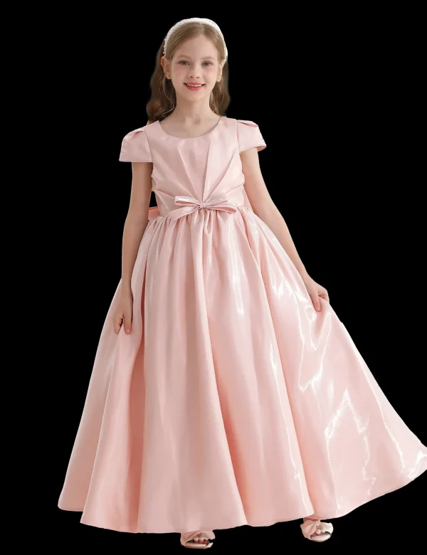 Pink Bow Long Brea Dress