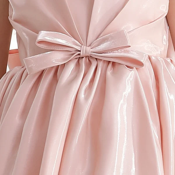 Pink Bow Long Brea Dress