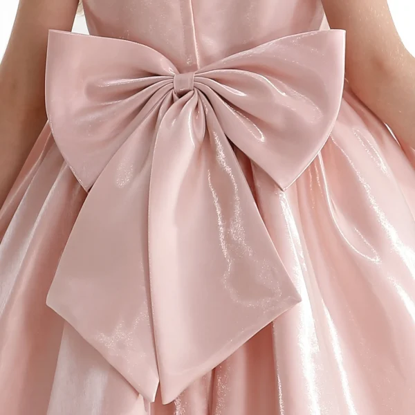 Pink Bow Long Brea Dress