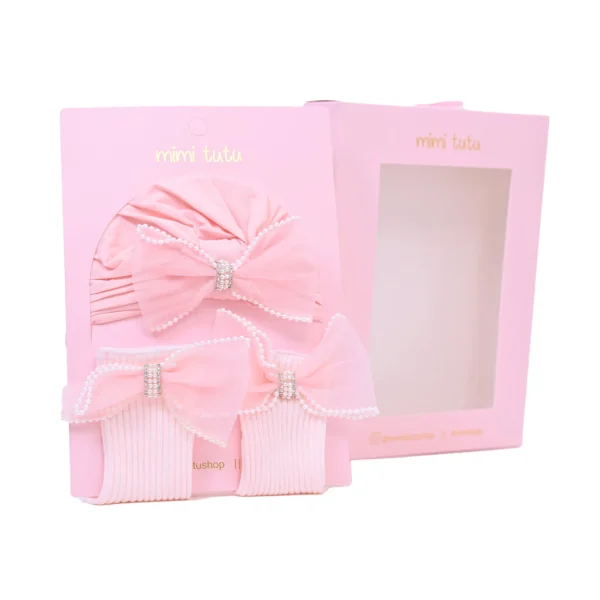 Pink Bow Pearl Lined Gift Set