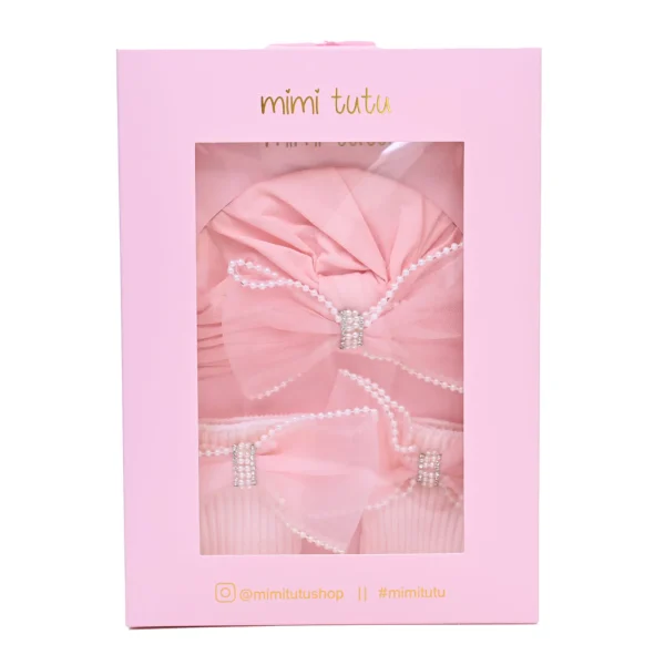 Pink Bow Pearl Lined Gift Set