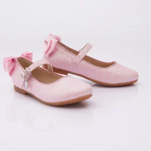 Pink Bubblegum Glitter Bow Flats