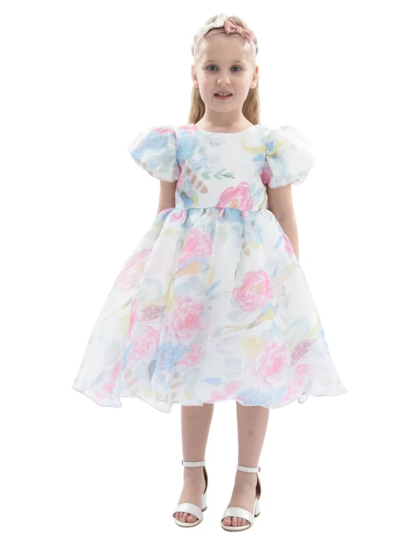 Pink Chablis Floral Garden Organza Dress