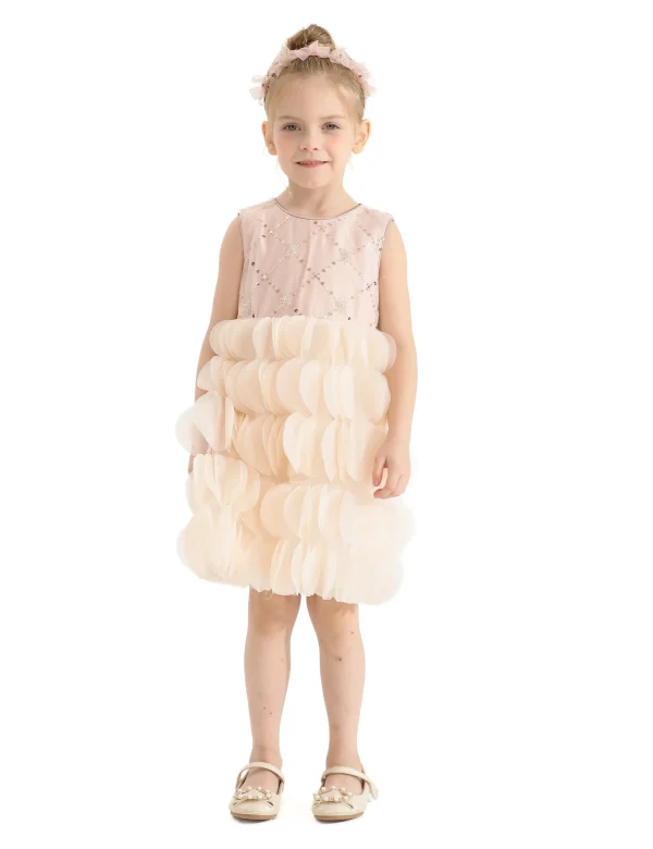 Pink Dionne Tiered Tulle Dress