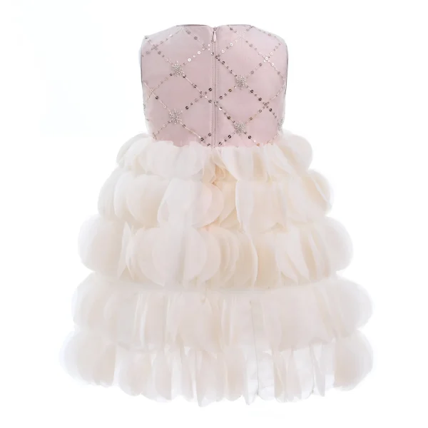 Pink Dionne Tiered Tulle Dress