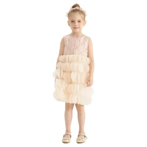 Pink Dionne Tiered Tulle Dress