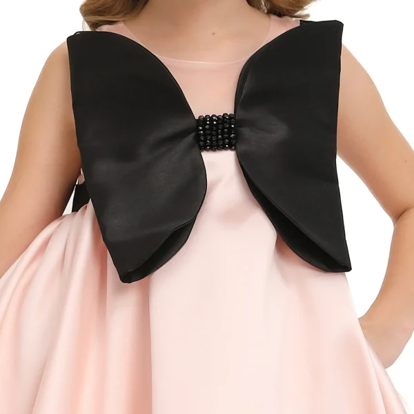 Pink Dress Black Bow Ophelia Dress