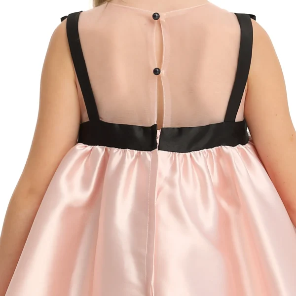 Pink Dress Black Bow Ophelia Dress