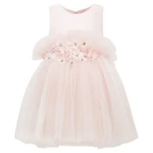 Pink Flower Tulle Dress