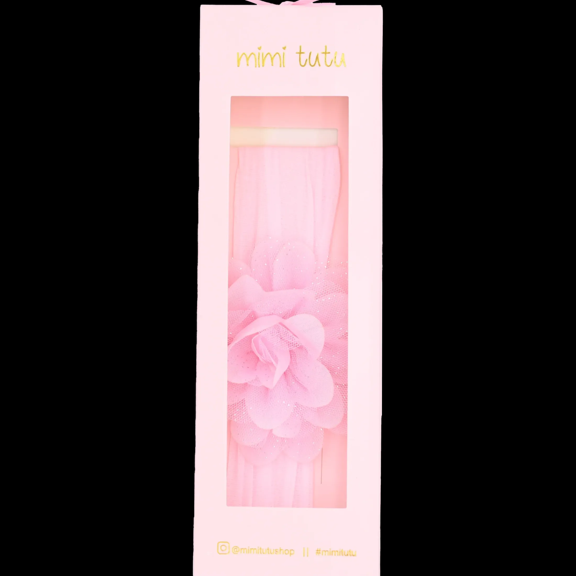 Pink Glistening Flower Headband