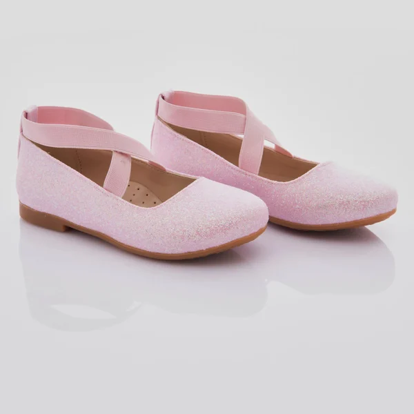 Pink Glitter Bubblegum Ballerina Flats