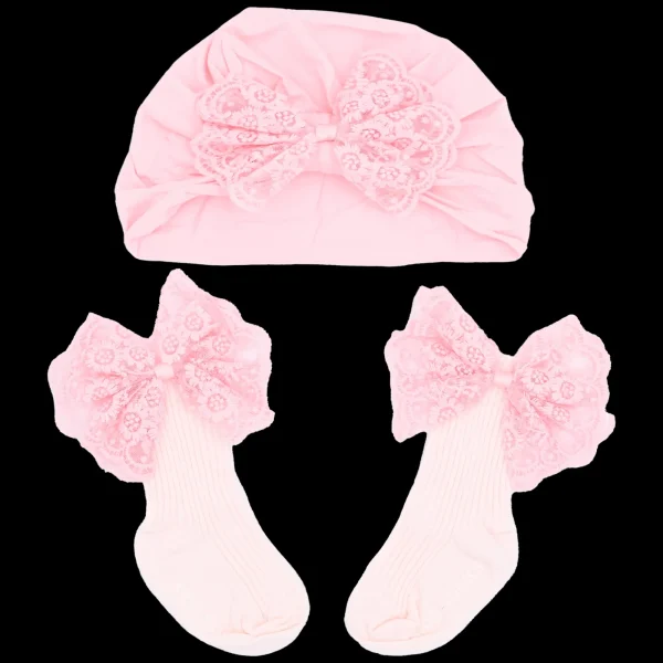 Pink Lace Bow Gift Set