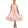 Pink Melinda Pearl Double Bow Dress