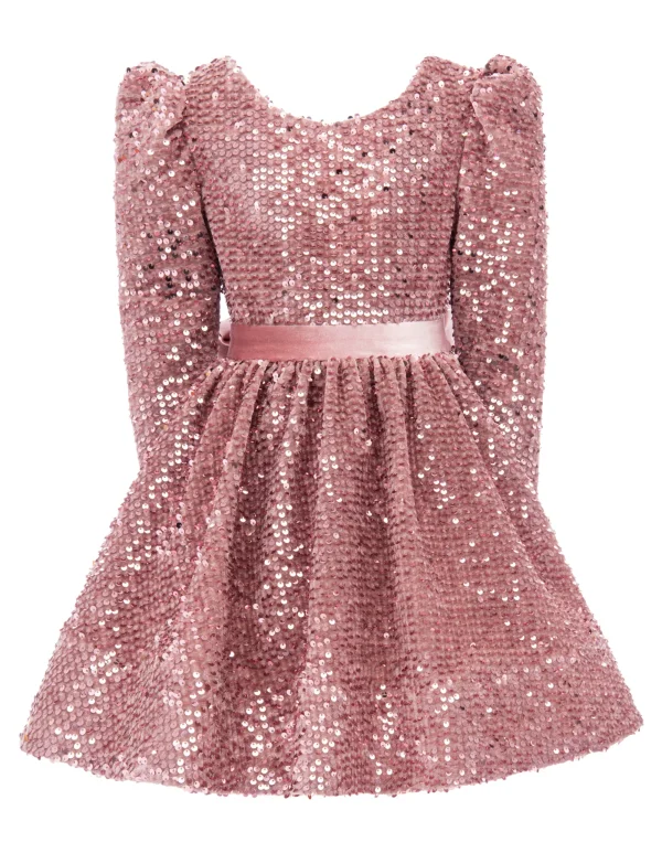 Pink Merribrook Sequin Bow Dress