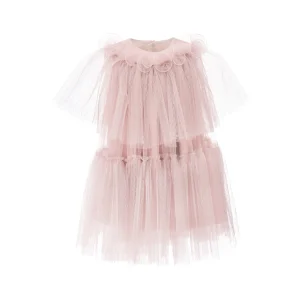 Pink Orela Overlay Tulle Dress