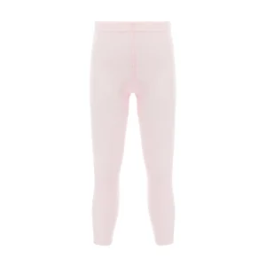 Pink Plain Solid Tights