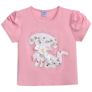 Pink Puppy Applique T-Shirt