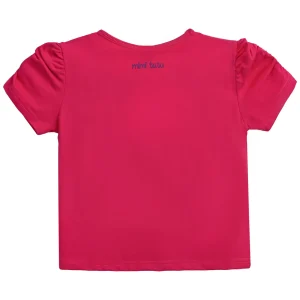 Pink Raspberry Peacock Applique T-Shirt