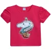 Pink Raspberry Unicorn Applique T-Shirt