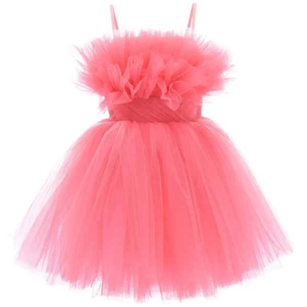 Pink Ruffle Scalleta Dress