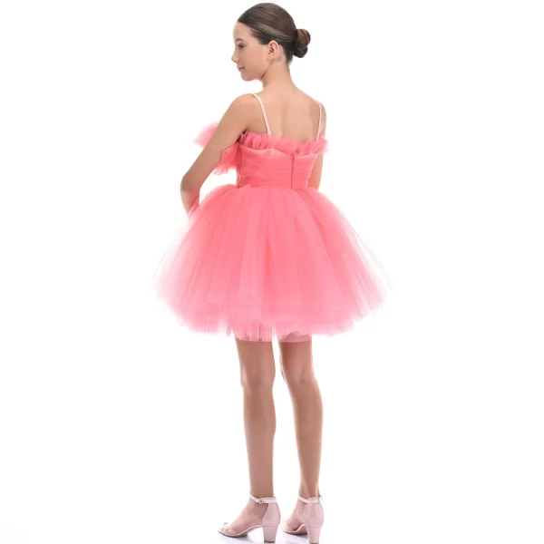 Pink Ruffle Scalleta Dress