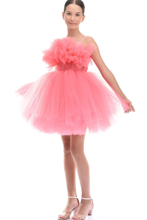 Pink Ruffle Scalleta Dress