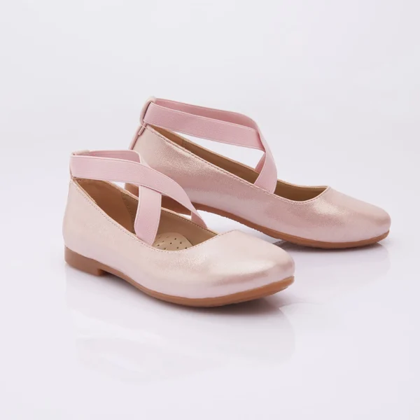 Pink Satin Ballerina Flats