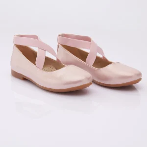 Pink Satin Ballerina Flats