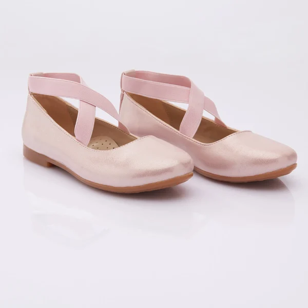 Pink Satin Ballerina Flats