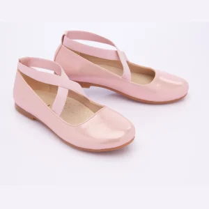 Pink Satin Ballerina Flats