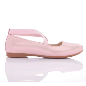 Pink Satin Ballerina Flats