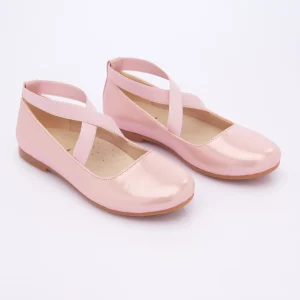 Pink Satin Ballerina Flats