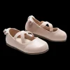 Powder Pink Charmed Cross Banded Ribbon Flats