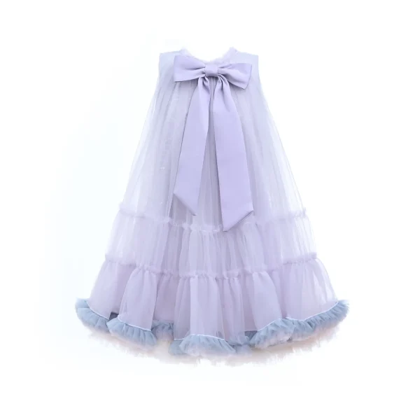 Purple Bow Tulle Frill Dress