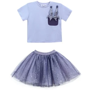 Purple Glimmer Applique Outfit