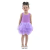 Purple Iris Solid Tutu Dress