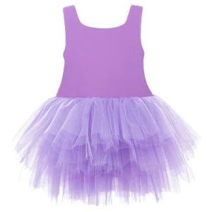 Purple Iris Solid Tutu Dress