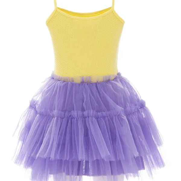 Purple Jenny Sequin Rainbow Tulle Dress