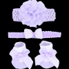 Purple Pastel Bow Flower Gift Set