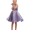 Purple Riviera Off Shoulder Ruffle Dress