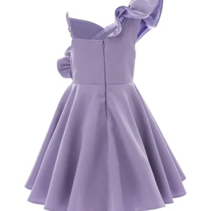 Purple Riviera Off Shoulder Ruffle Dress