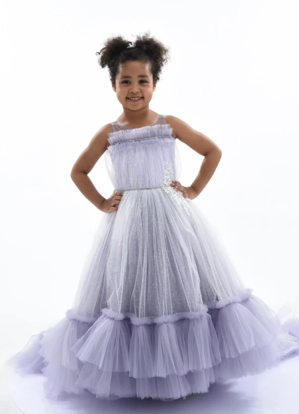 Purple Thelma Tulle Gown