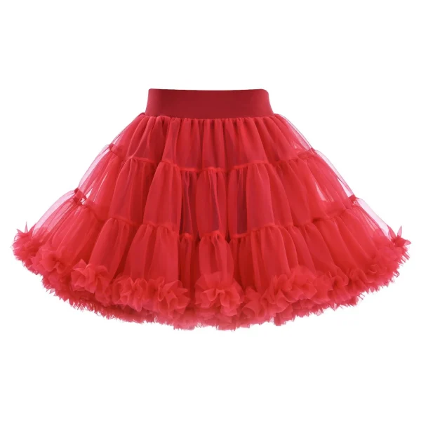 Red Cherry Bow Tulle Skirt