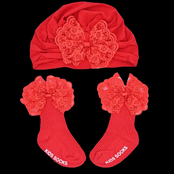 Red Lace Bow Gift Set