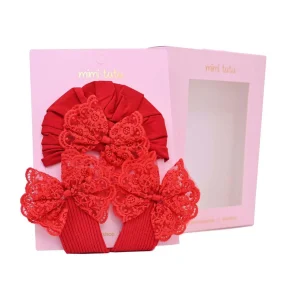 Red Lace Bow Gift Set