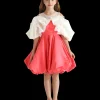 Red Silhouette White Sleeve Isadora Dress