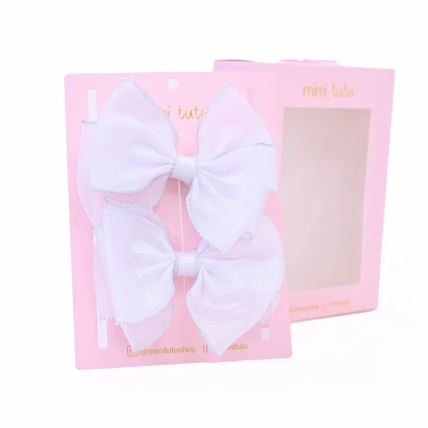 Shimmering Bow Hairclip Set