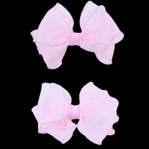 Shimmering Bow Hairclip Set